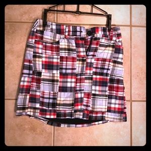 Ann Taylor LOFT madras plaid skirt size 6